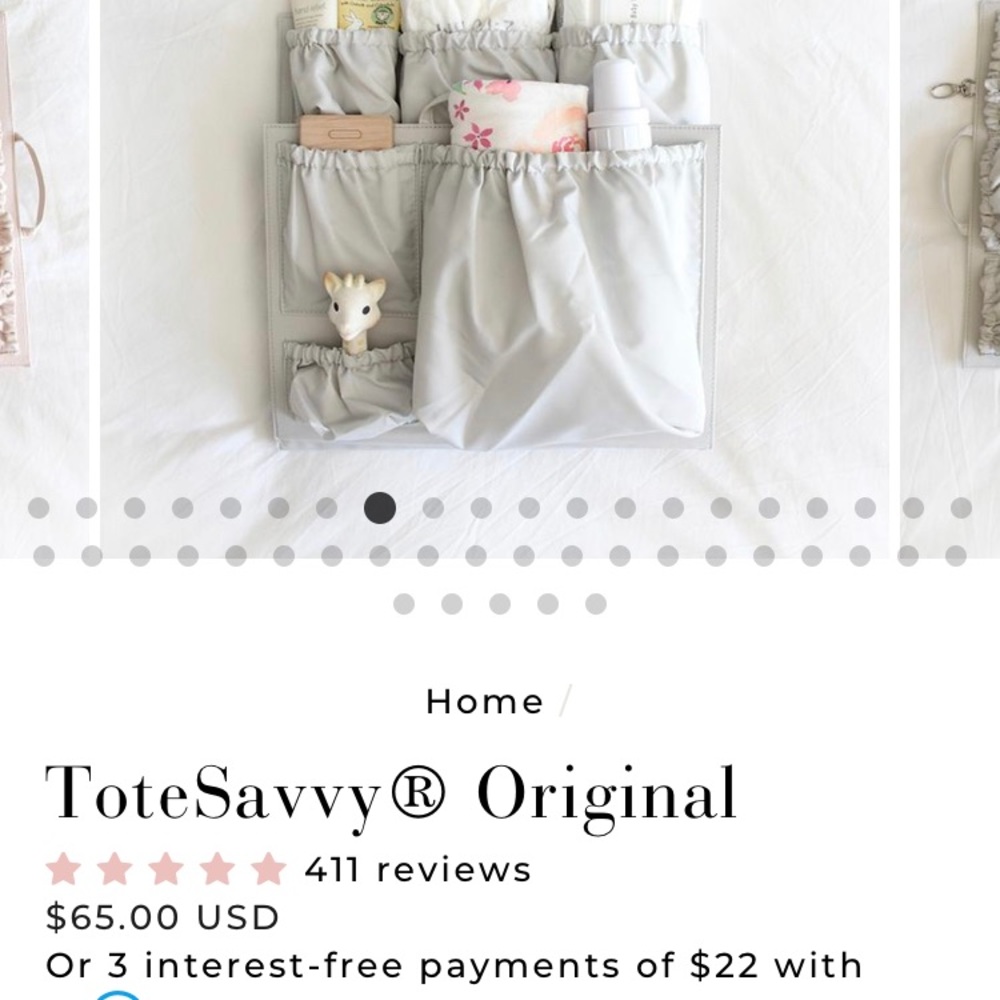 ToteSavvy “diaper bag” insert from Life in Play